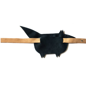 Eperfa leather belt bag fox, blue, rear side
