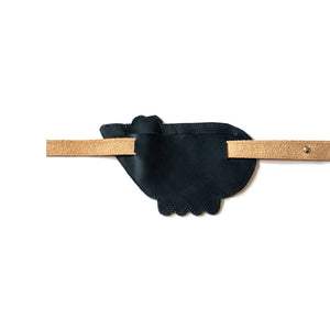Eperfa leather belt bag bear, blue, rear side