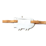 Eperfa leather belt bag pig white, rear side