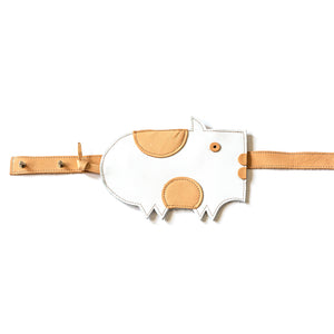 Eperfa leather belt bag pig white
