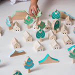 Child playing with Eperfa wooden Balaton Uplands building blocks